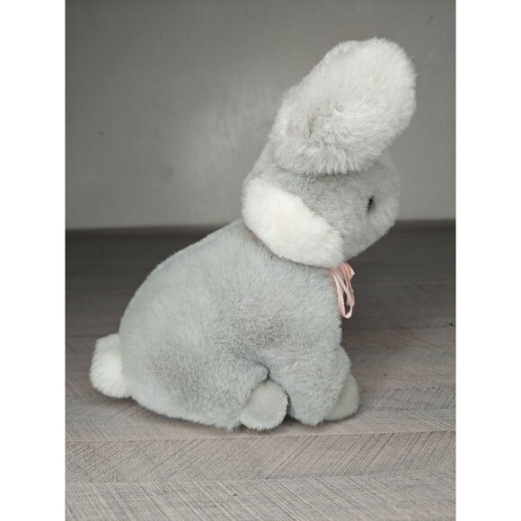 Vintage Gund 1988 Plush Grey Bunny Rabbit Stuffed Animal Toy Korea - Picture 5 of 9